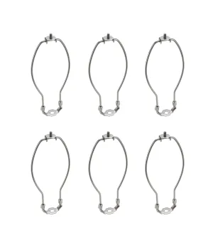 # 20001-26 8" Lamp Harp with Saddle in Satin Nickel Finish, 6 Pack