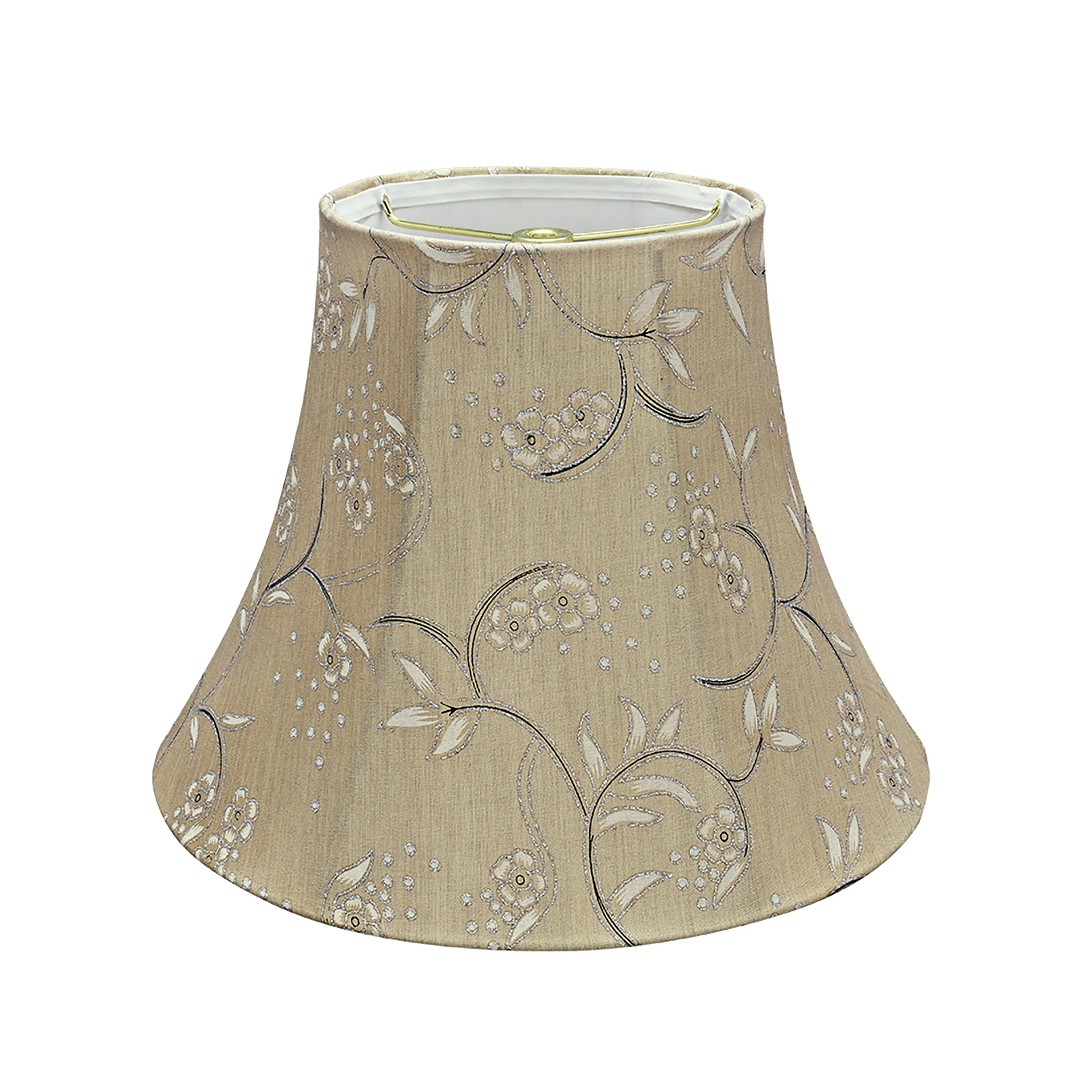 # 30163 Transitional Bell Shape Spider Construction Lamp Shade in Light Gold, 12" wide (6" x 12" x 9-1/2")