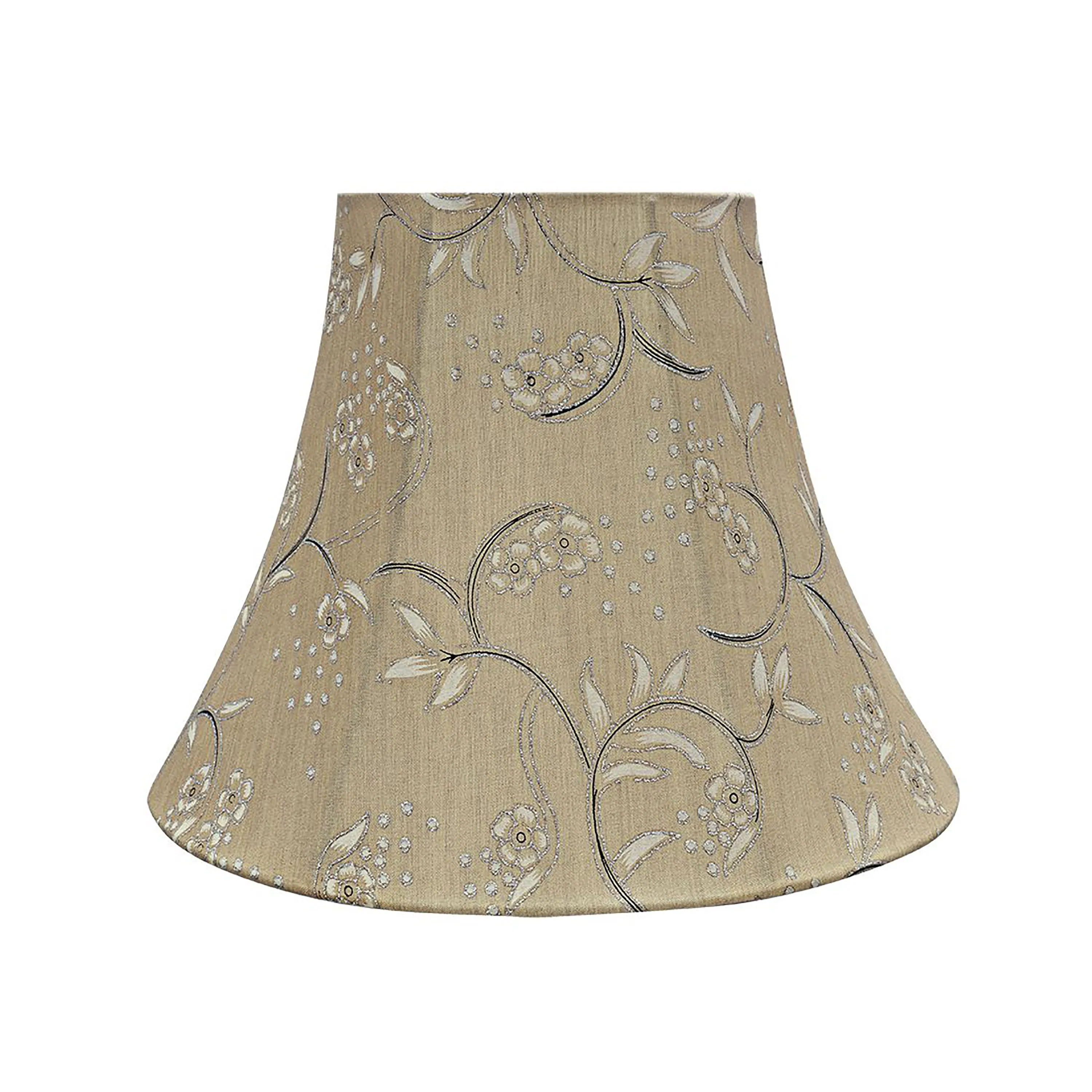 # 30163 Transitional Bell Shape Spider Construction Lamp Shade in Light Gold, 12" wide (6" x 12" x 9-1/2")