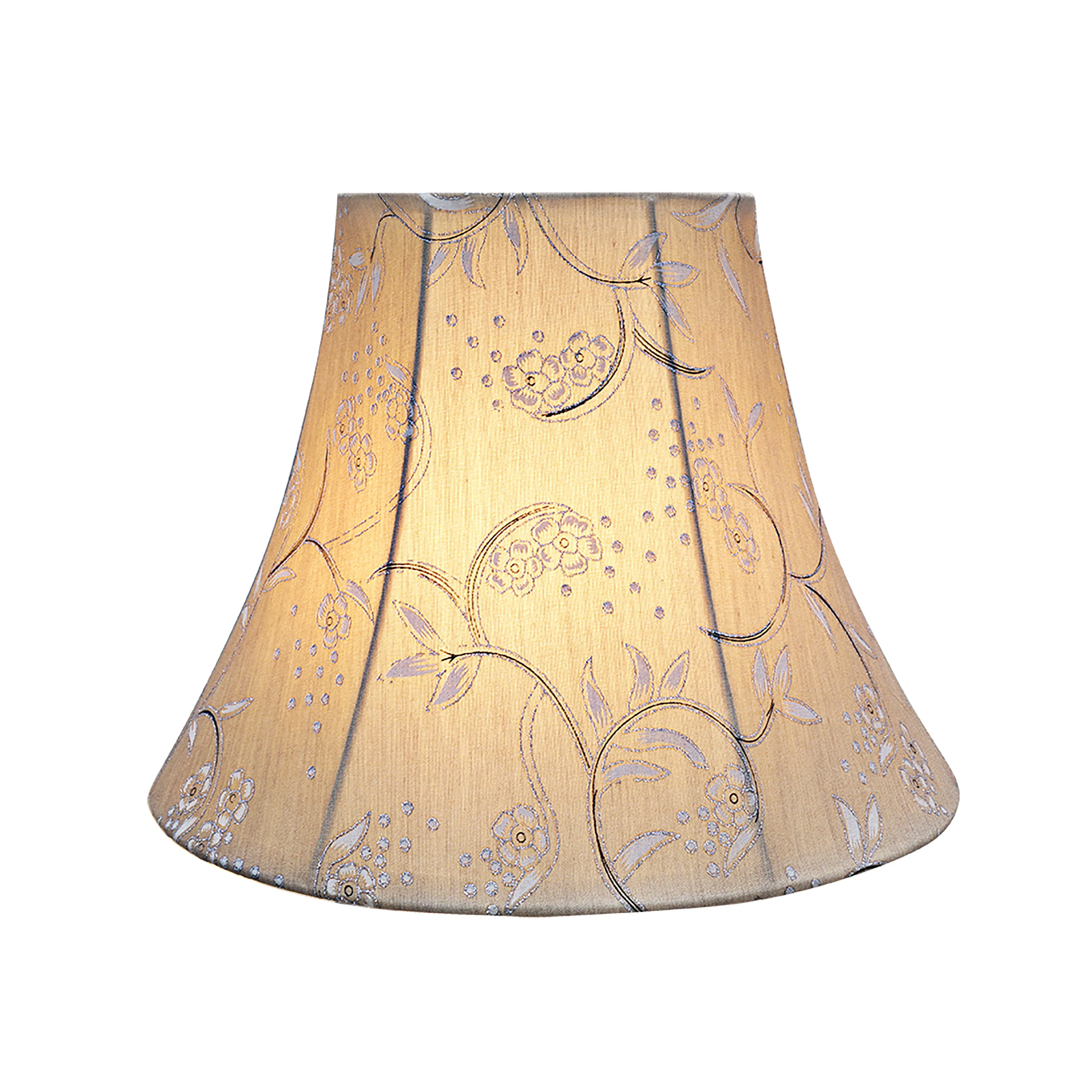 # 30163 Transitional Bell Shape Spider Construction Lamp Shade in Light Gold, 12" wide (6" x 12" x 9-1/2")