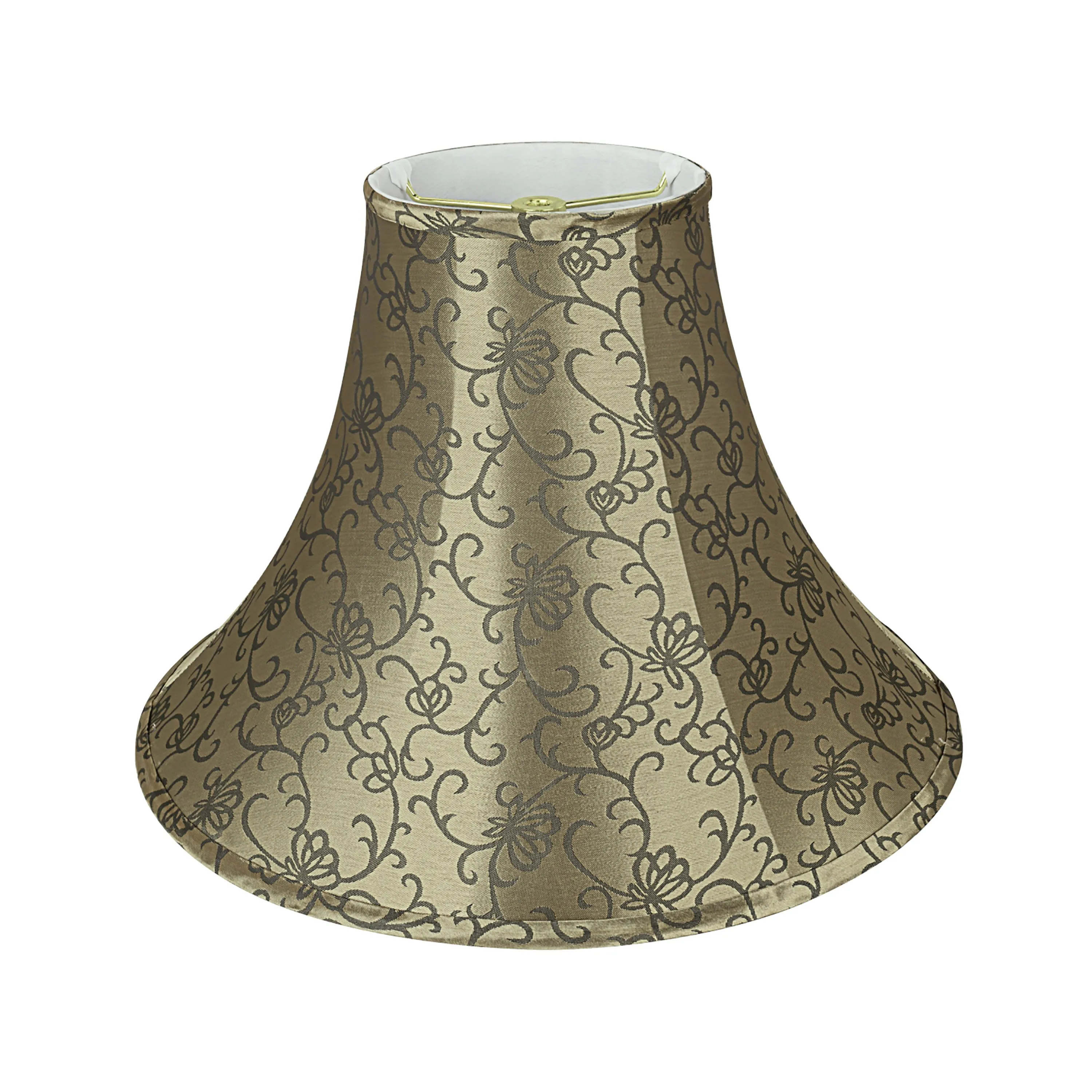 # 30165 Transitional Bell Shape Spider Construction Lamp Shade in Brown, 16" wide (6" x 16" x 12")