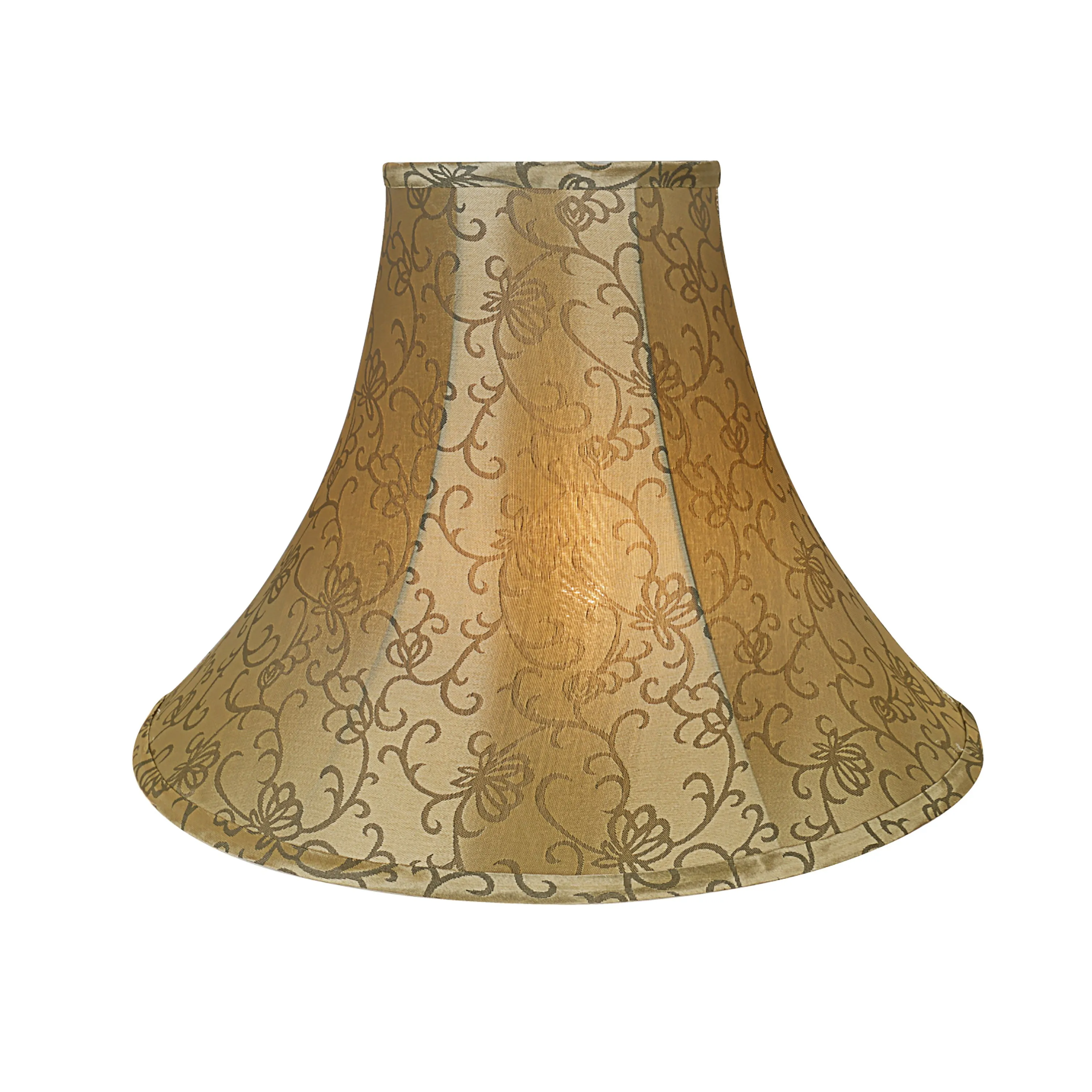 # 30165 Transitional Bell Shape Spider Construction Lamp Shade in Brown, 16" wide (6" x 16" x 12")