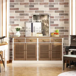 63 "W 4-Door Solid Wood Sideboard