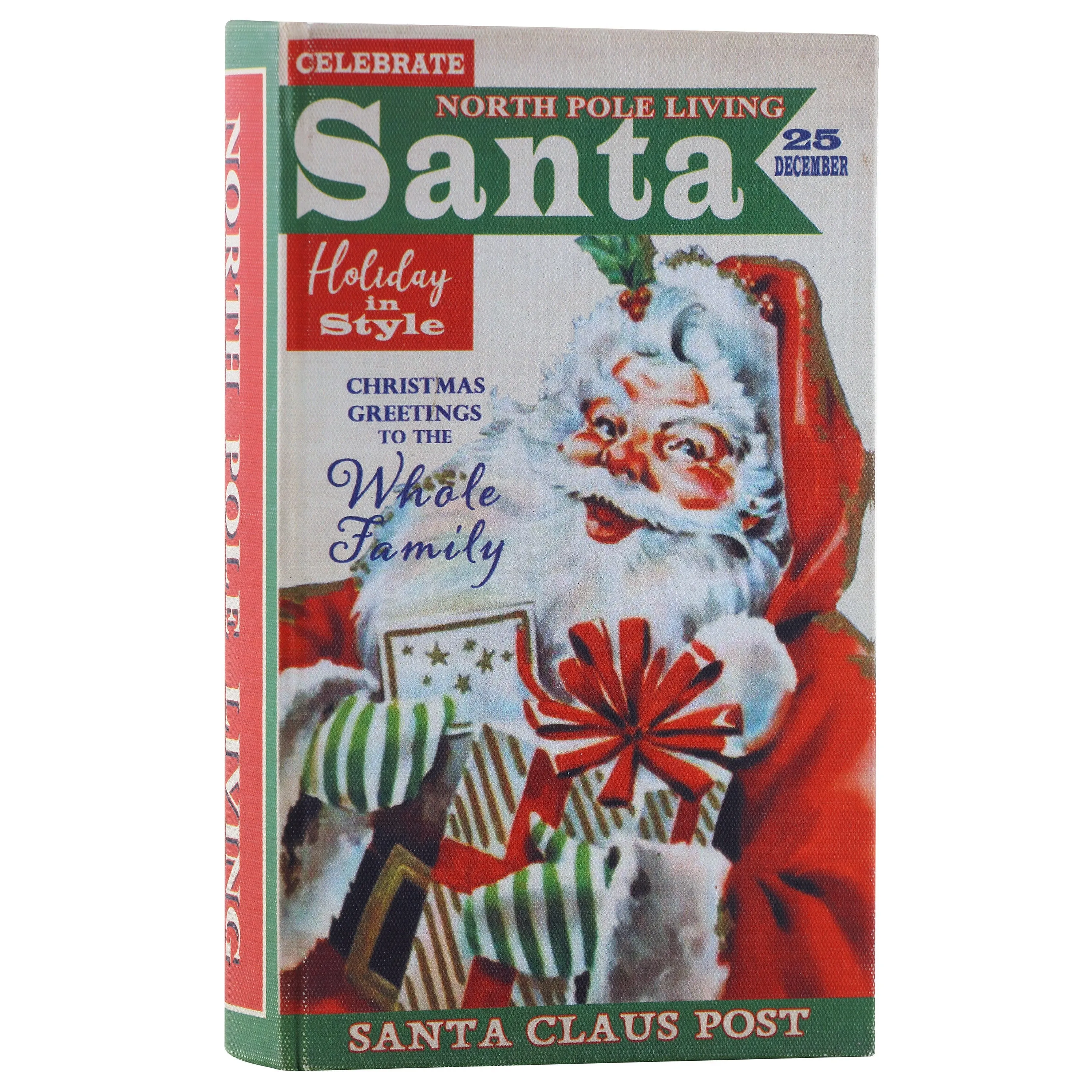 8 in. Vintage Storage Box - Santa