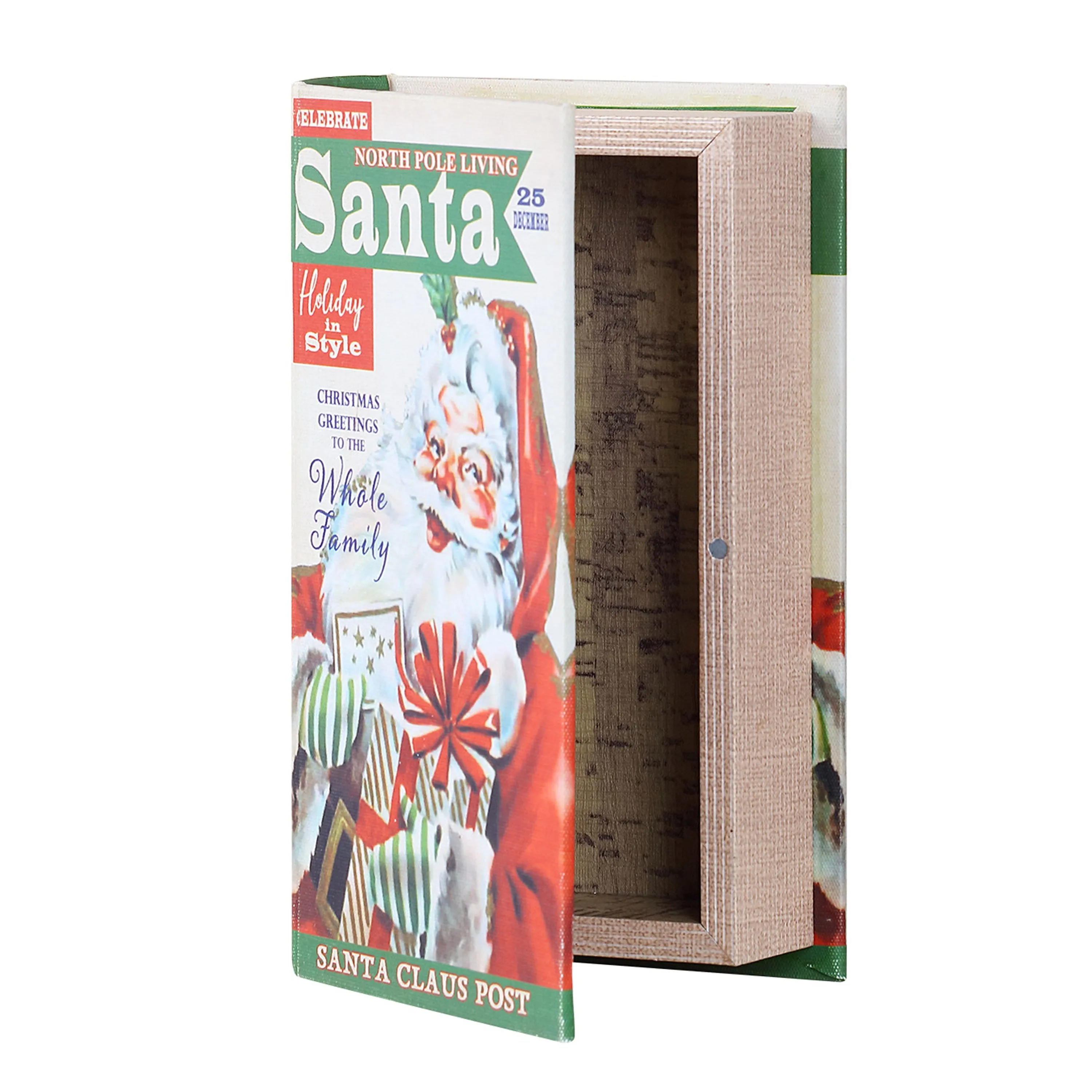 8 in. Vintage Storage Box - Santa