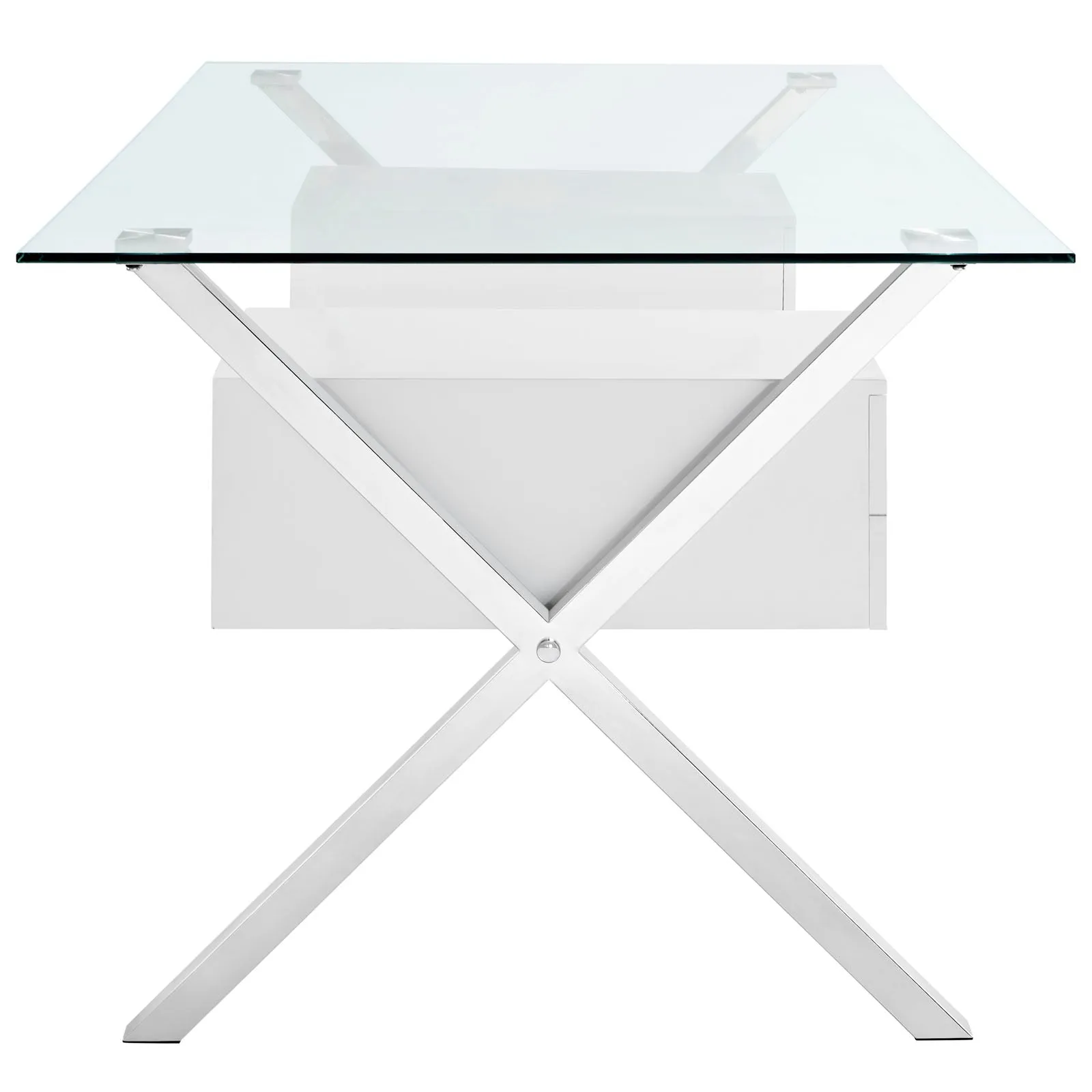 Abeyance Glass Top Office Desk