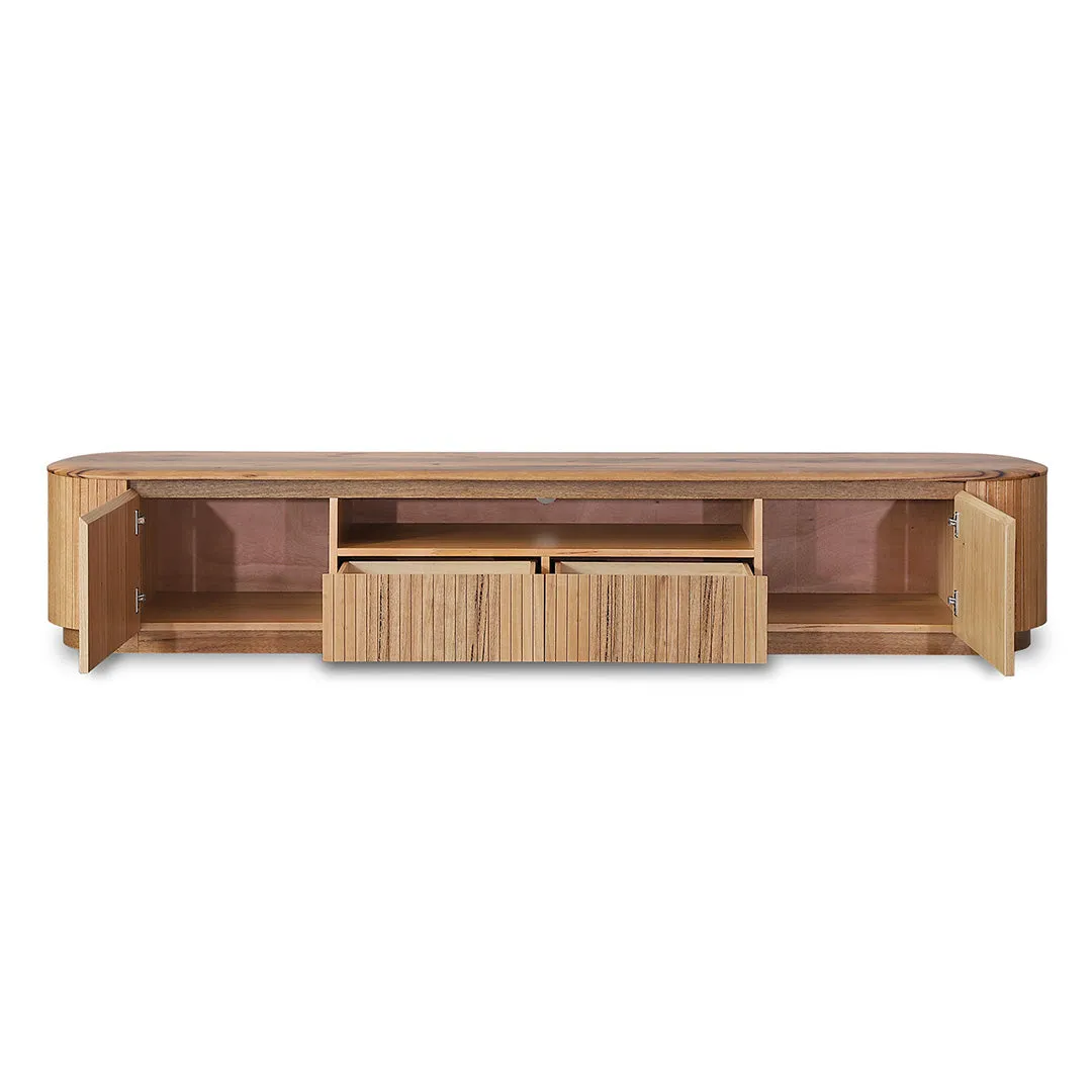 Adsila 2.4m TV Entertainment Unit - Marri Natural