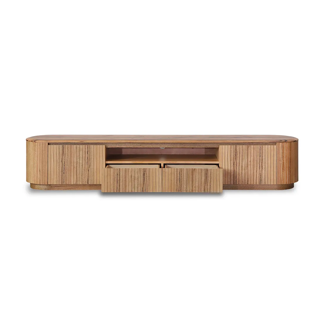 Adsila 2.4m TV Entertainment Unit - Marri Natural