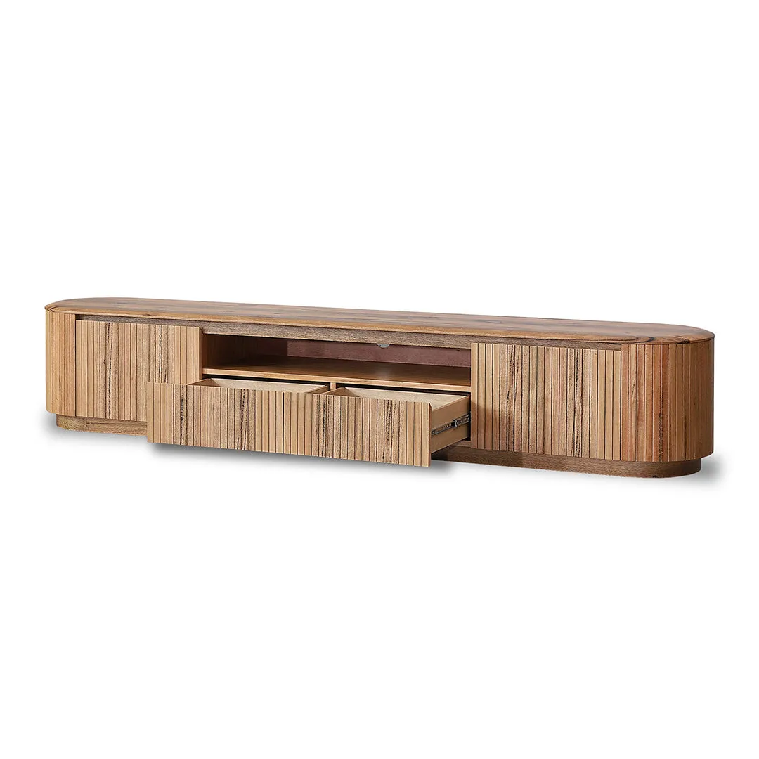 Adsila 2.4m TV Entertainment Unit - Marri Natural