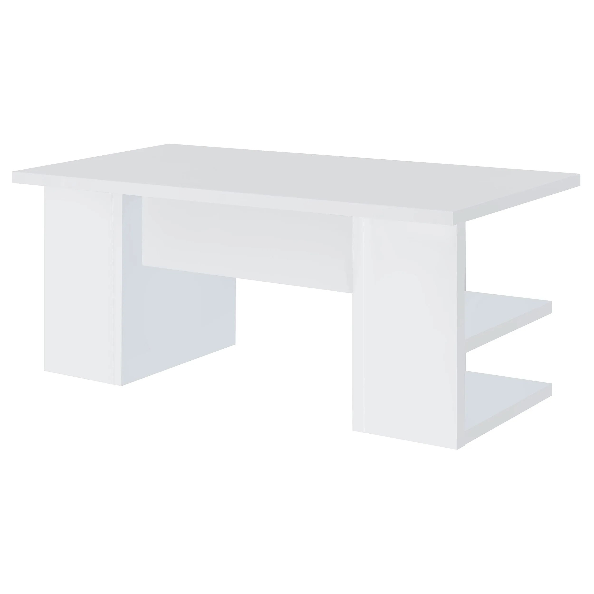 Alice 71-inch 4-shelf Engineered Wood Writing Desk White