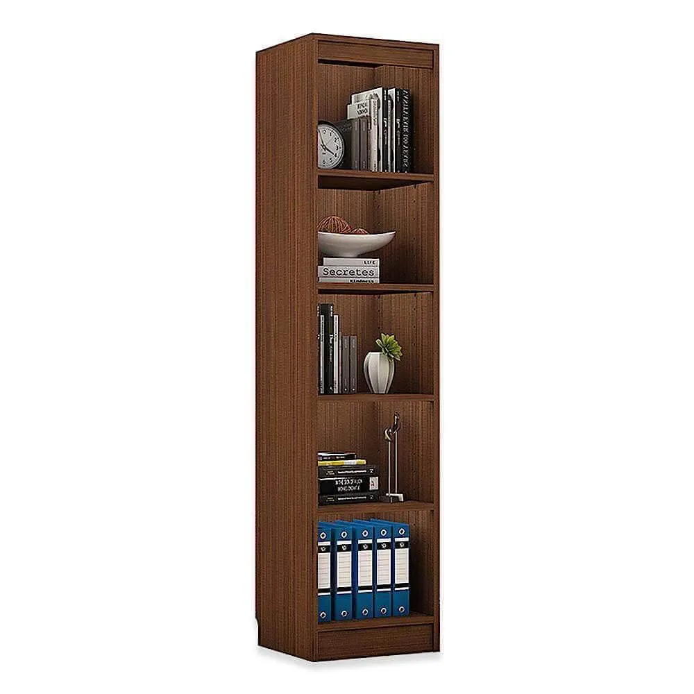 Alpha Bookrack, 5 shelf Tower, Acacia Walnut