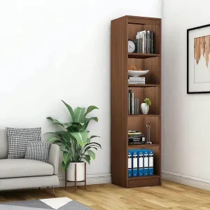 Alpha Bookrack, 5 shelf Tower, Acacia Walnut