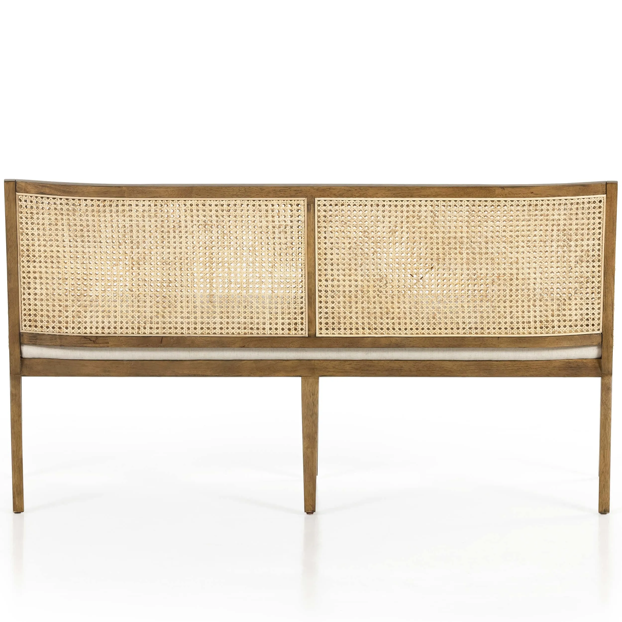 Antonia Cane Dining Bench, Toasted Parawood