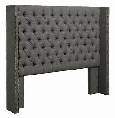 Bancroft Demi-Wing Upholstered California King Bed Grey - 301405KW