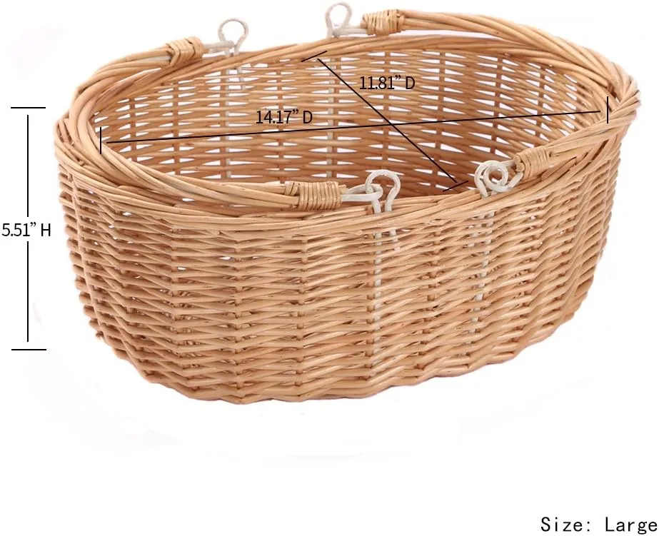 Basket with Handle 14.17"Lx11.81"Wx5.51"H