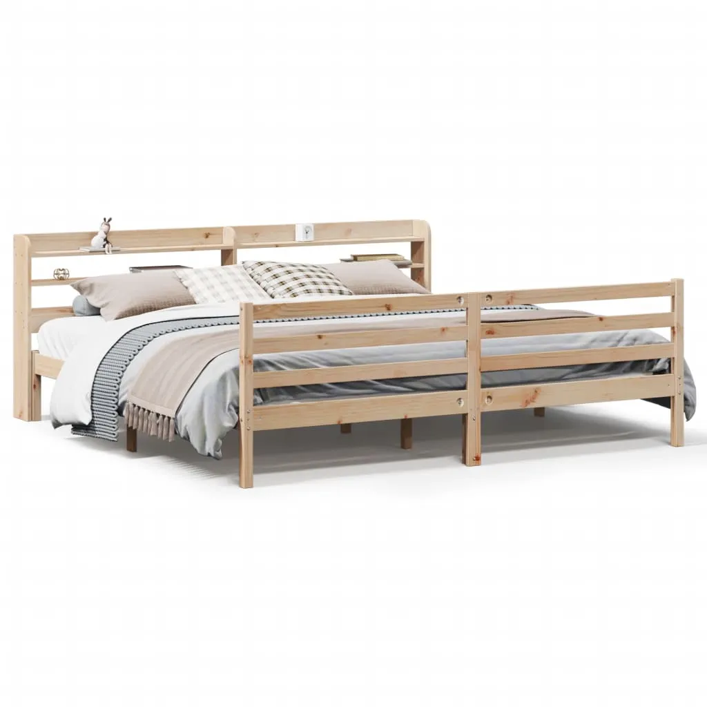 Bed Frame with Headboard without Mattress 180x200 cm Super King