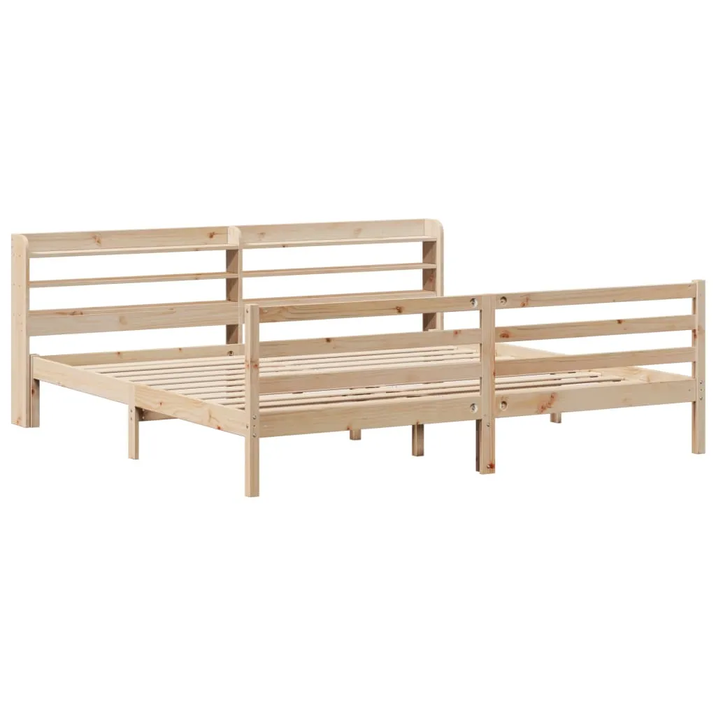 Bed Frame with Headboard without Mattress 180x200 cm Super King