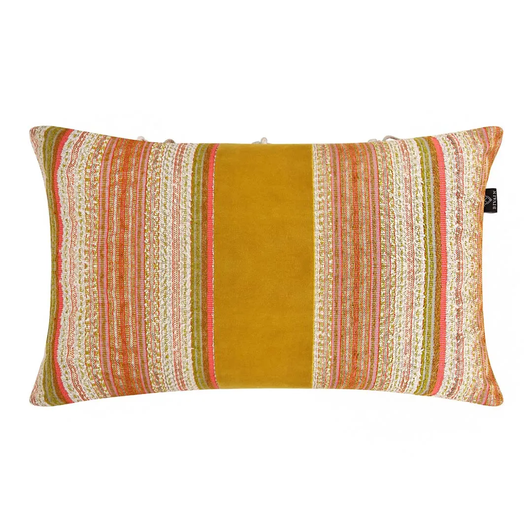 Beldi Mustard Velvet Cushion