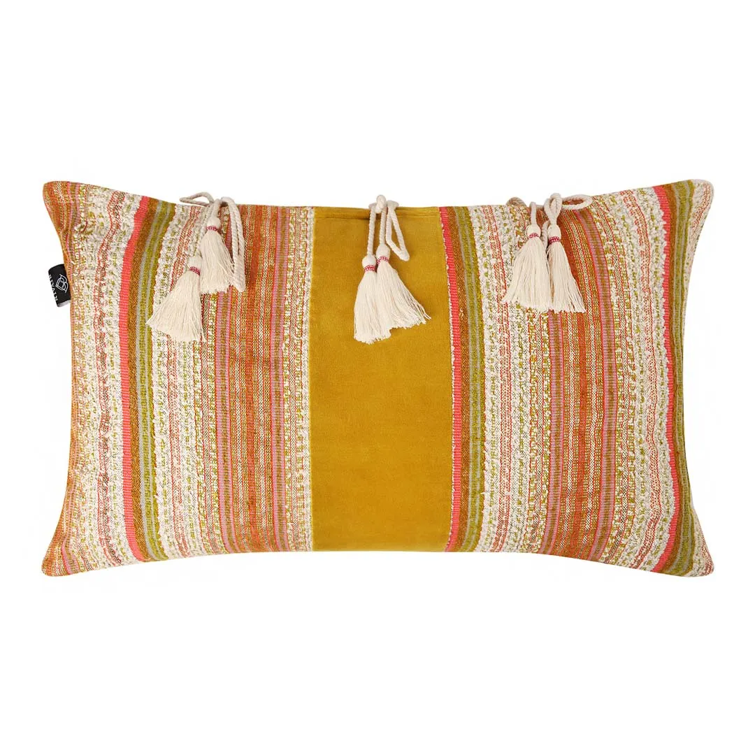 Beldi Mustard Velvet Cushion