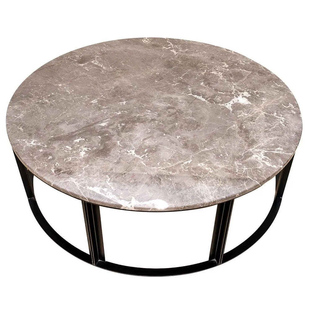 Bowie Marble Coffee Table - Large Grey