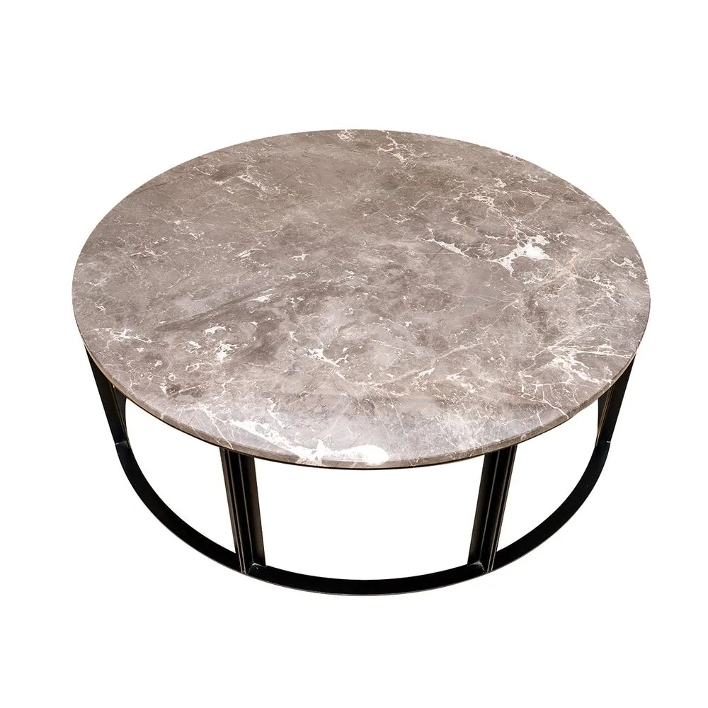 Bowie Marble Coffee Table - Medium Grey