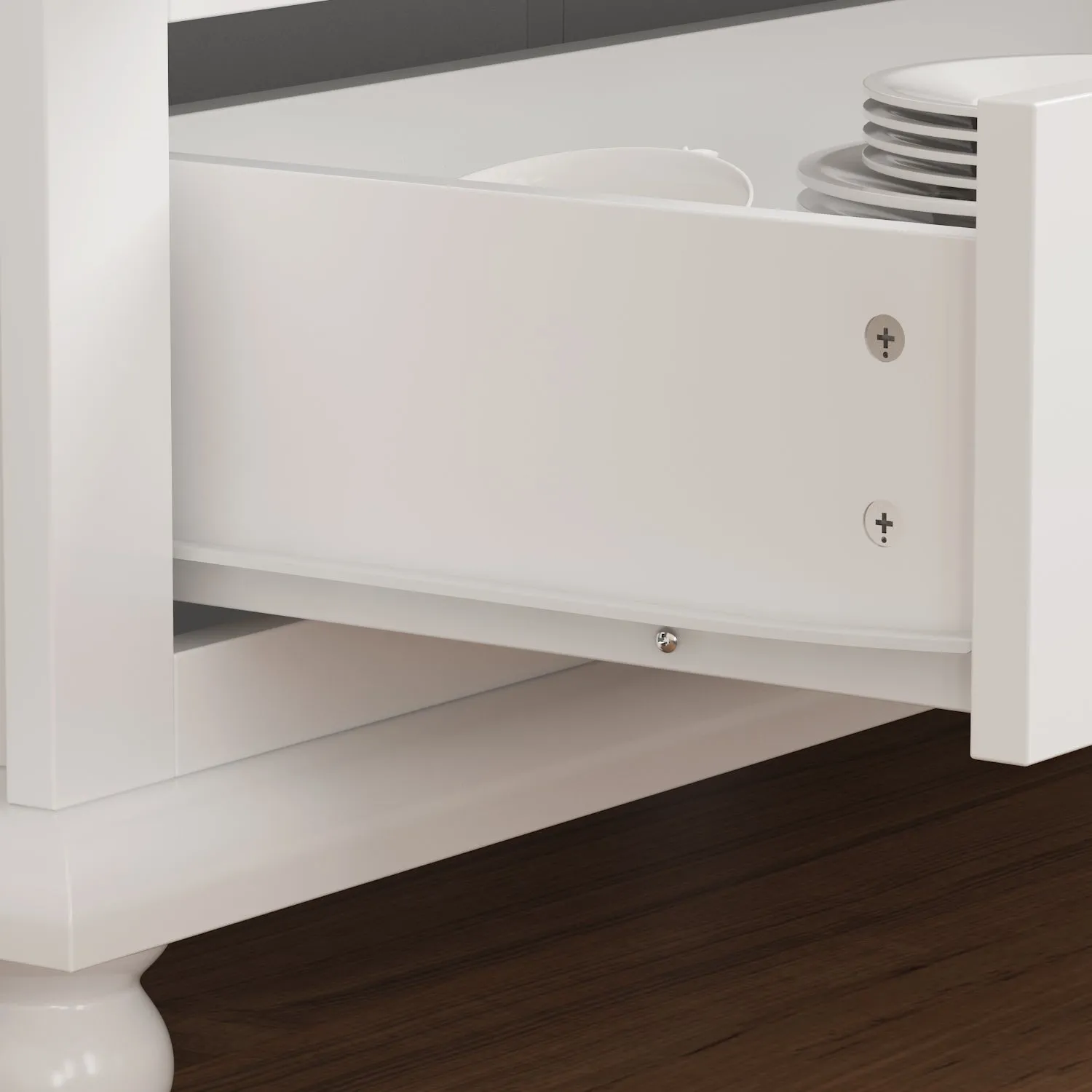 Buffet Sideboard Storage Cabinet with 3-Tier Shelf and Acrylic Doors