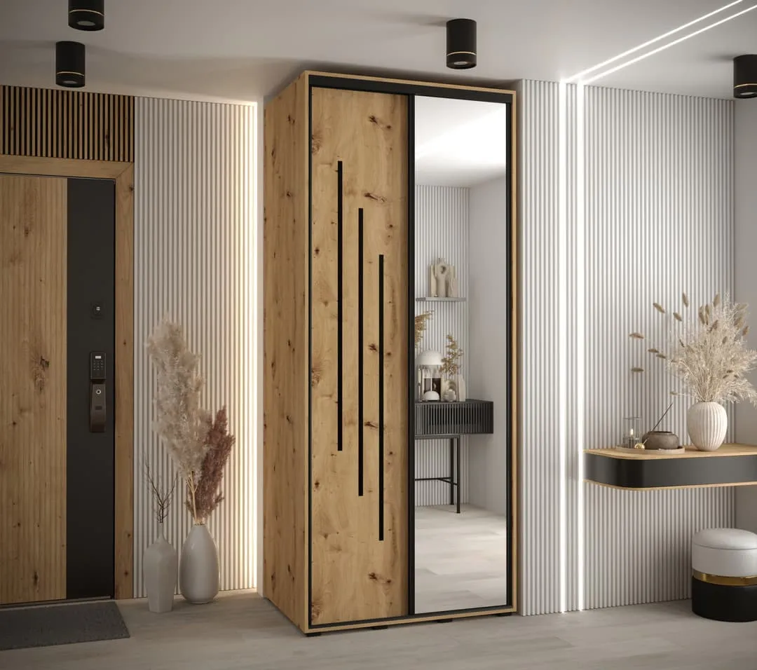 Cannes IX Sliding Door Wardrobe 100cm