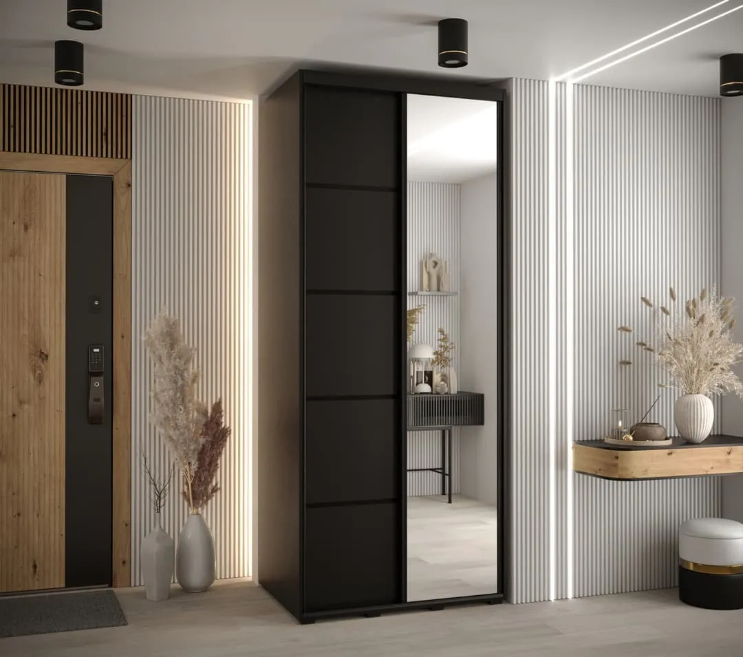 Cannes V Sliding Door Wardrobe 120cm