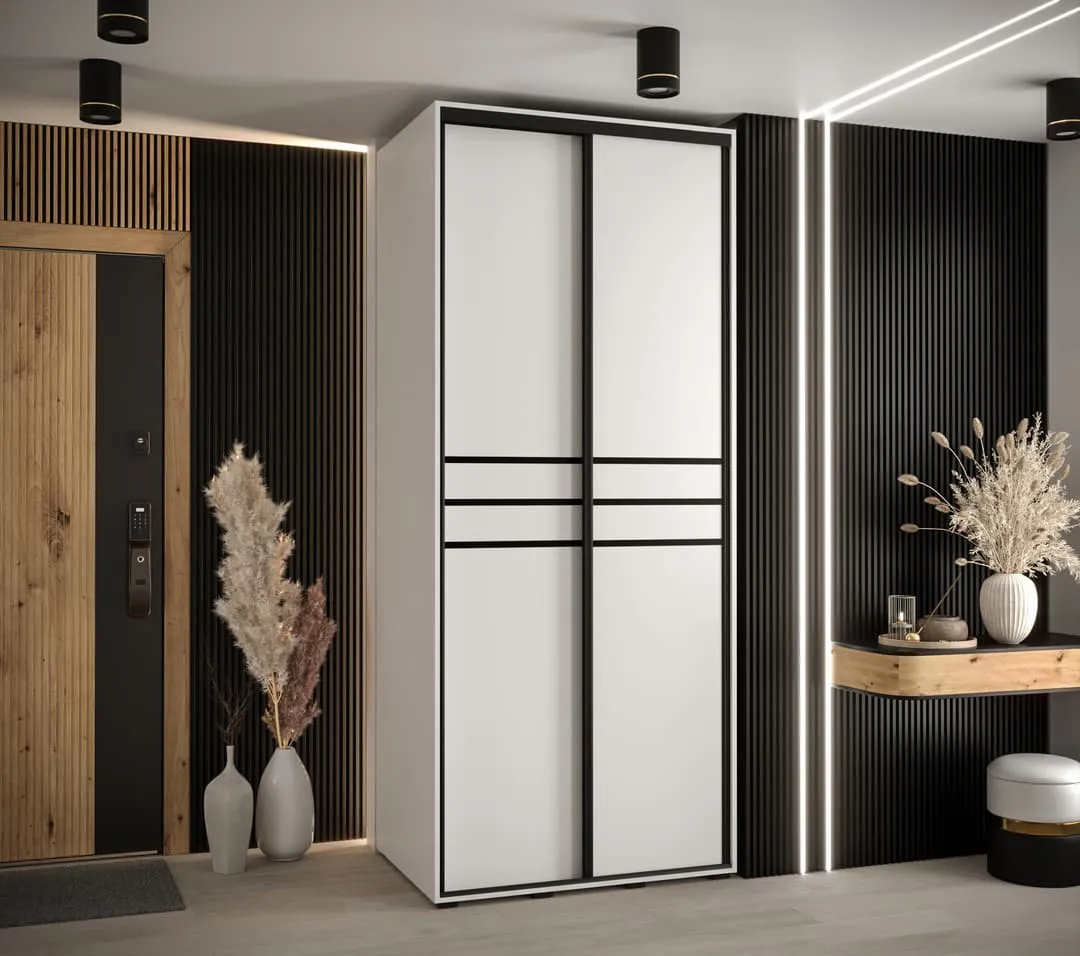 Cannes X Sliding Door Wardrobe 120cm