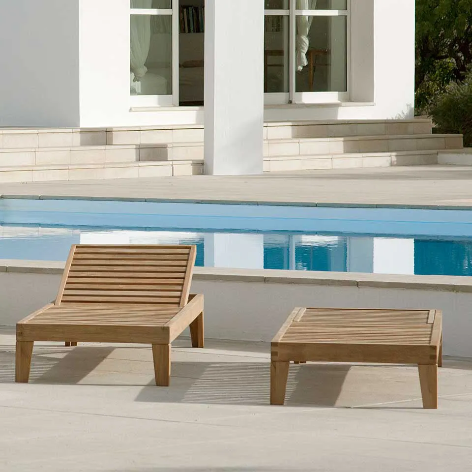 Capri Teak Lounger - Base