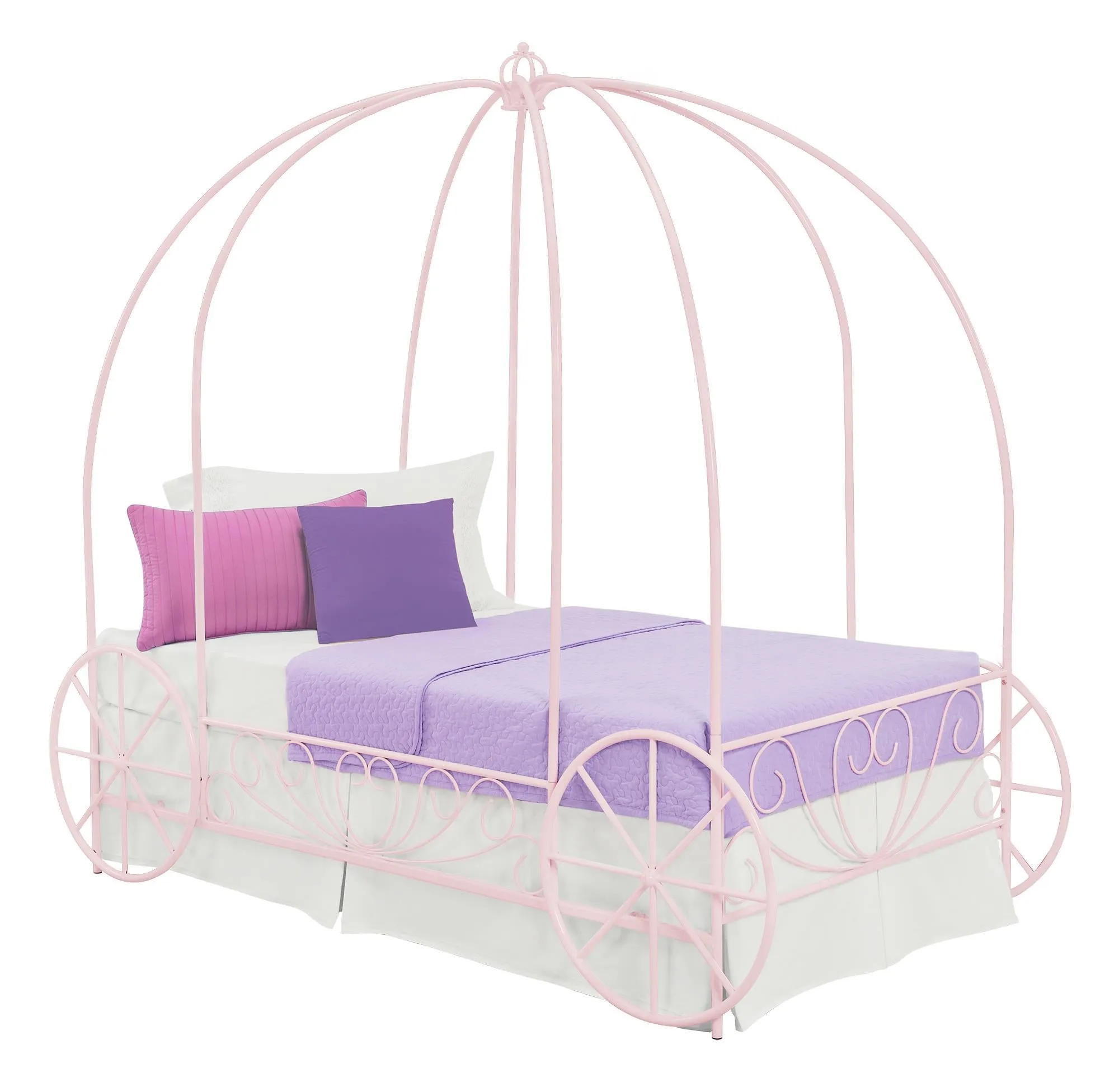 Carriage Metal Canopy Bed Frame