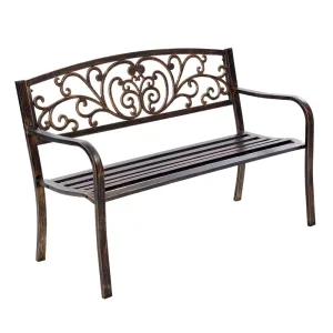 Cast Iron Garden Bench - Bronze