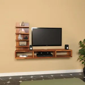 Classics 4 Shelf with Triple Storage Handmade Wooden TV Unit