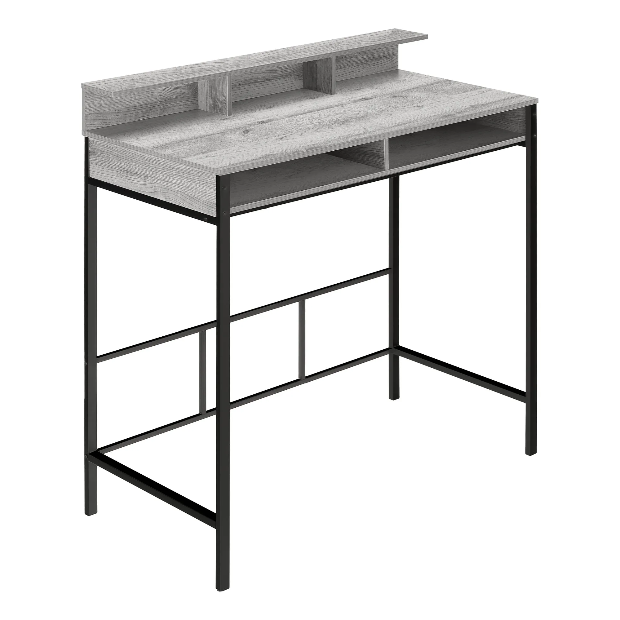 Computer Desk - 48"L / Grey / Black Standing Height