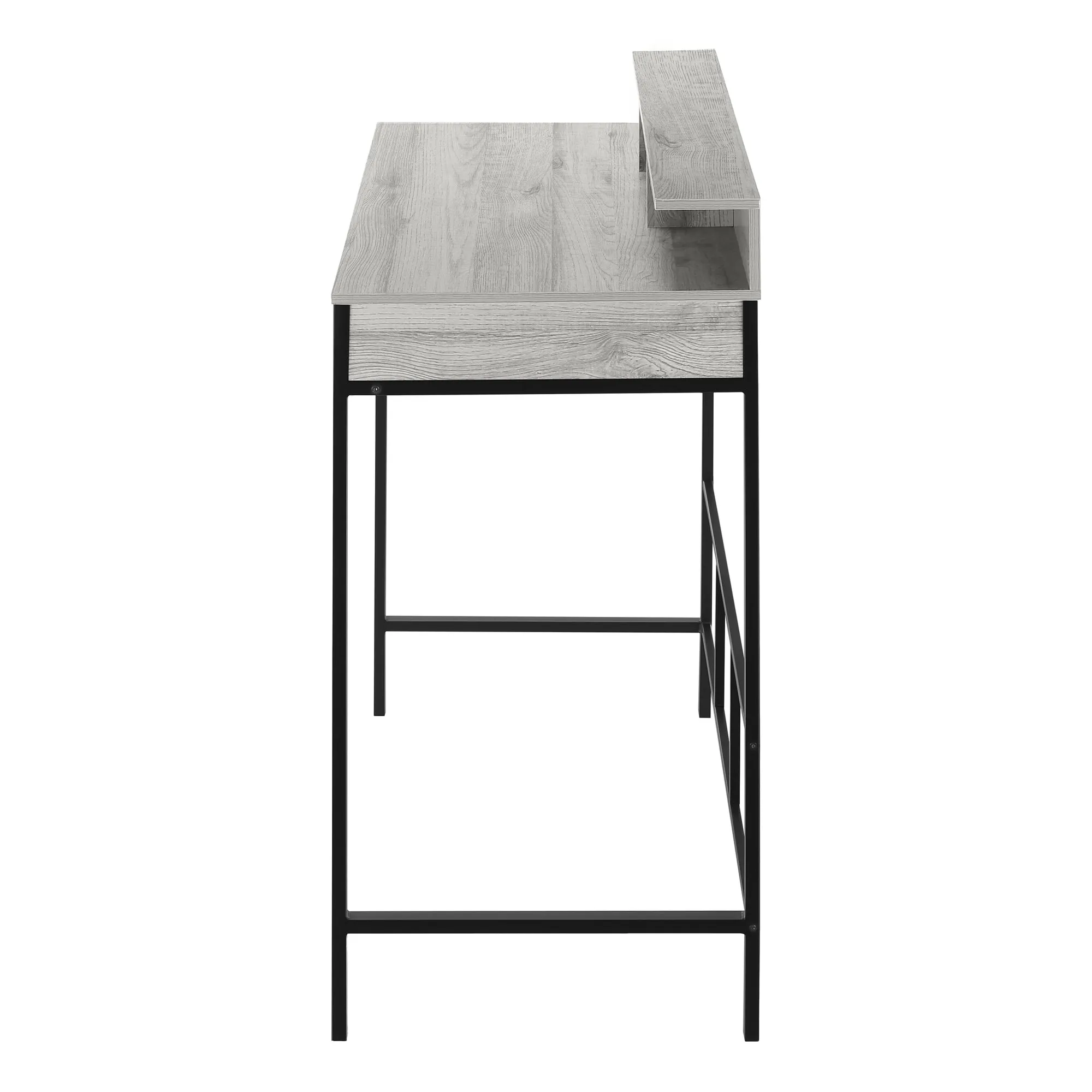 Computer Desk - 48"L / Grey / Black Standing Height