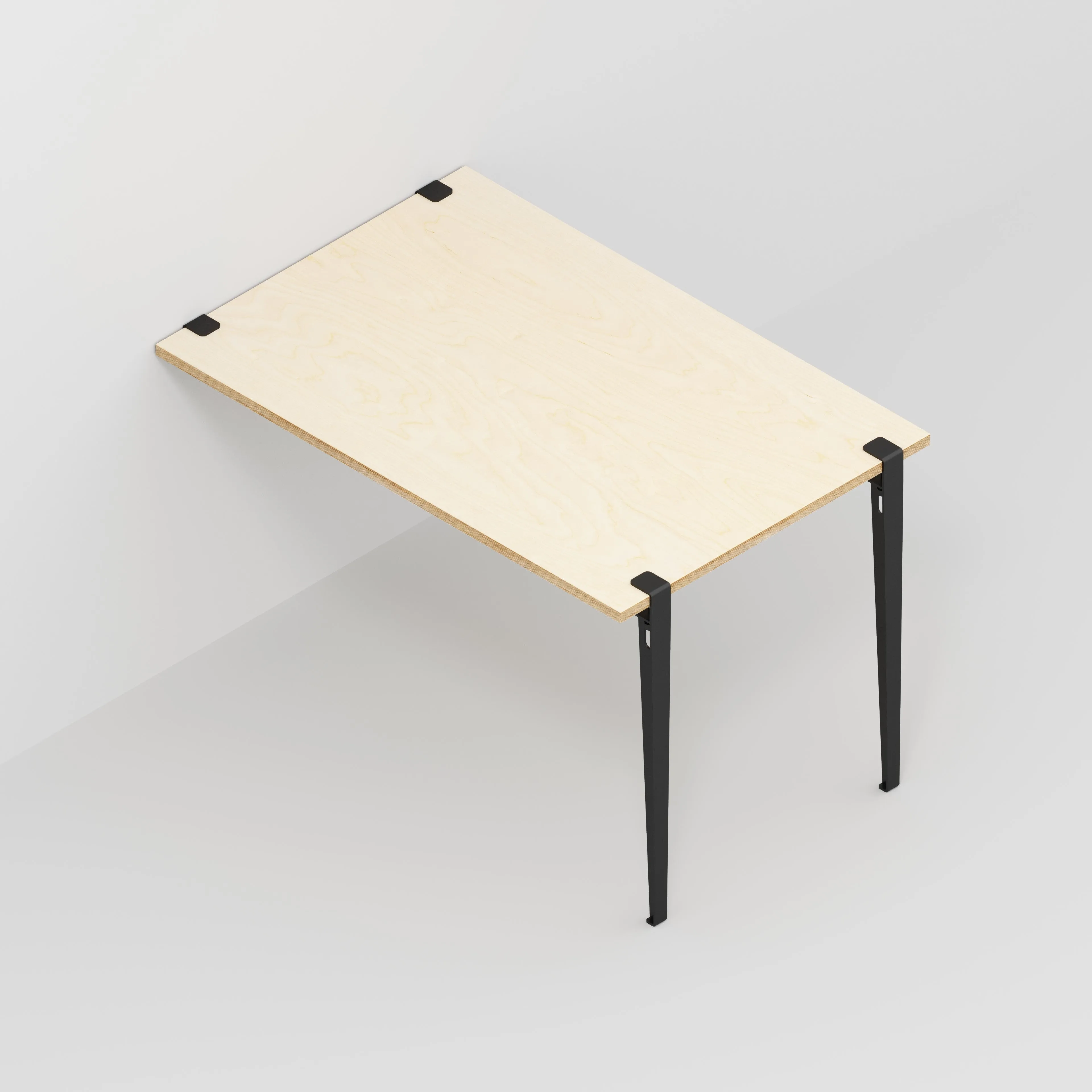 Custom Plywood Wall Table with Tiptoe Legs and Tiptoe Wall Brackets