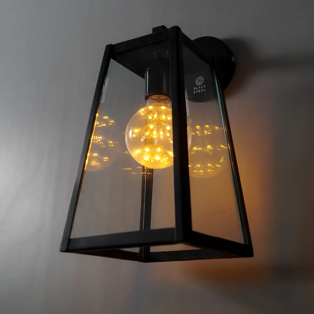 Cws125 Trapezoid Glass Geometric Industrial Wall  Lamp