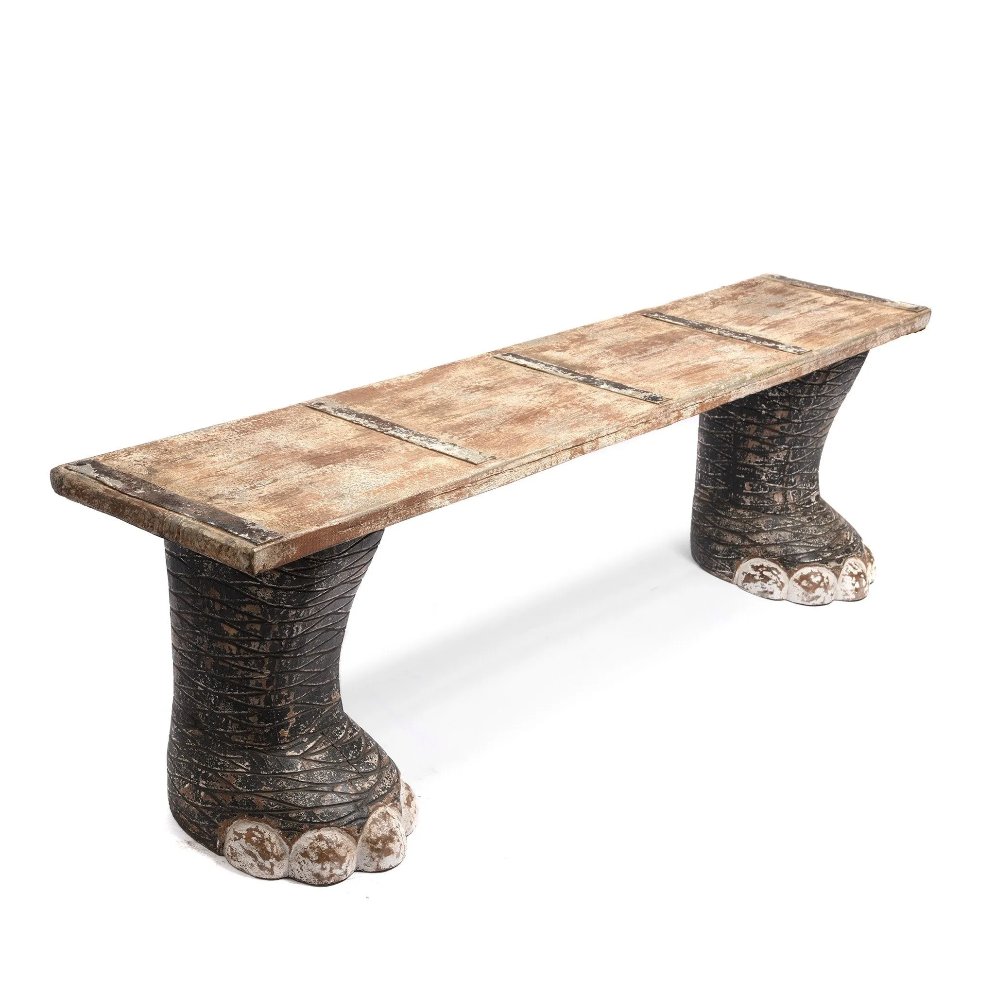 Elephant Bench Made From Reclaimed Wood