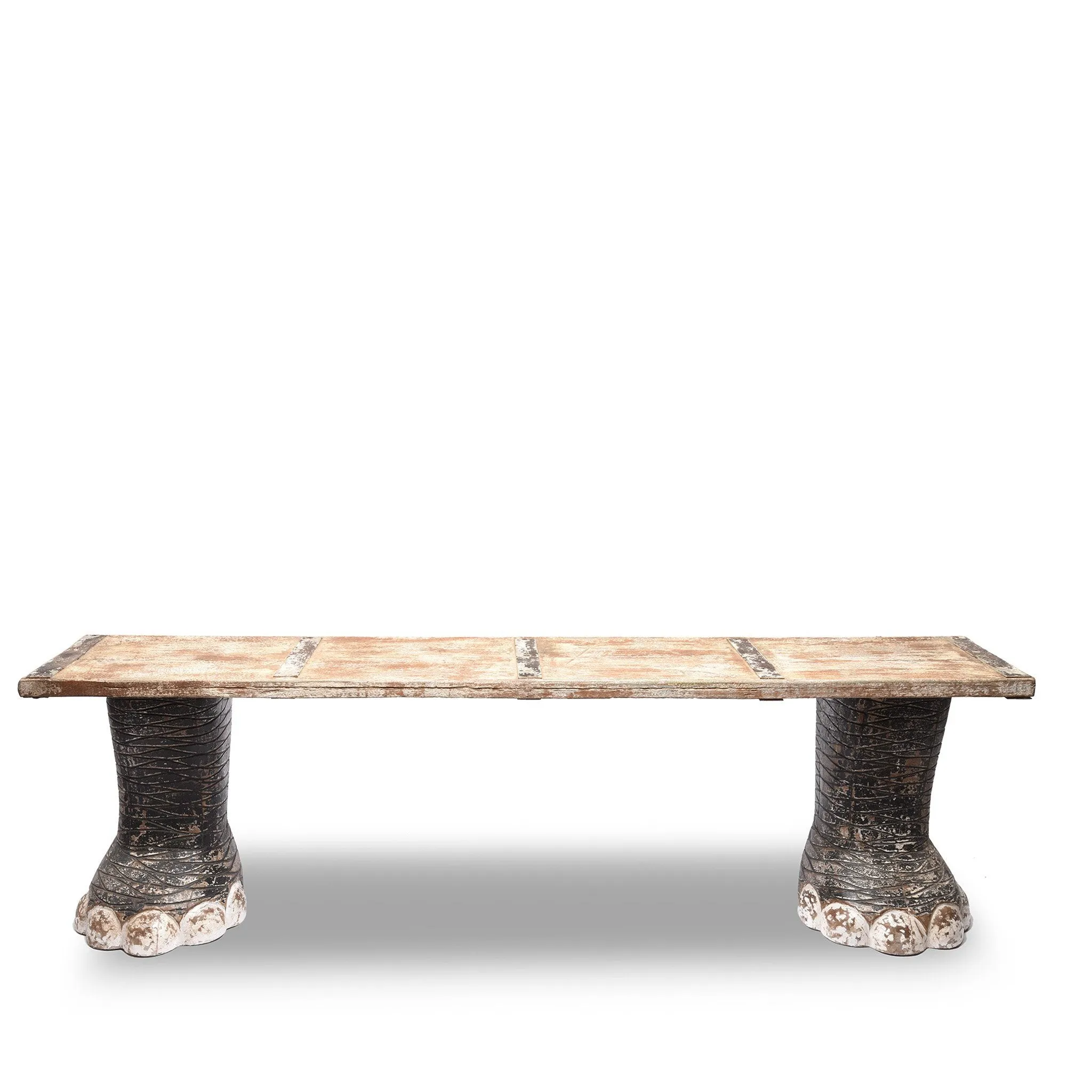 Elephant Bench Made From Reclaimed Wood