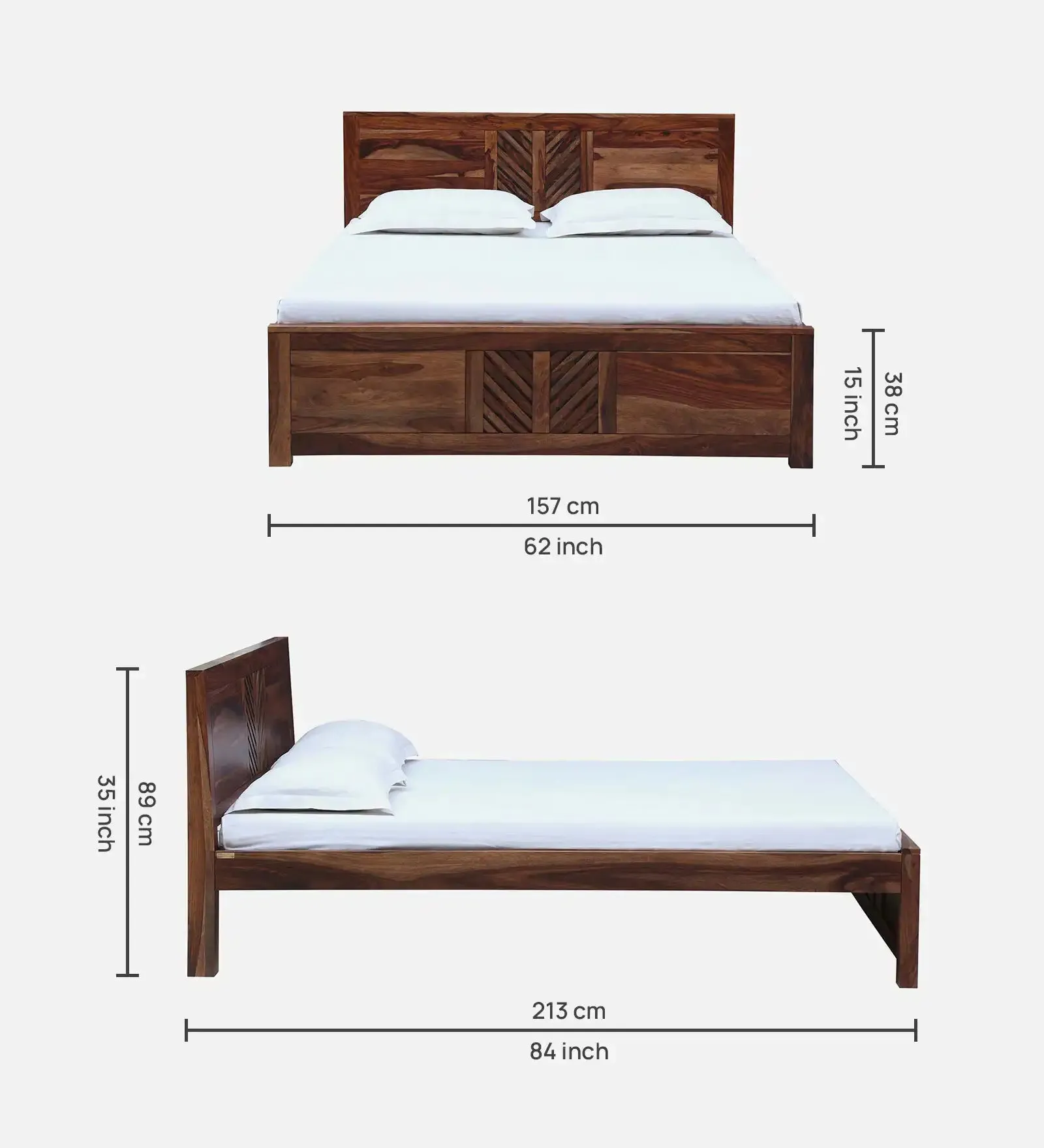 Elista Solid Sheesham Wood Beds