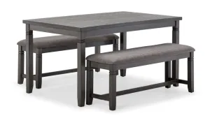 Enzo 3-Piece Dining Set - Dark Grey