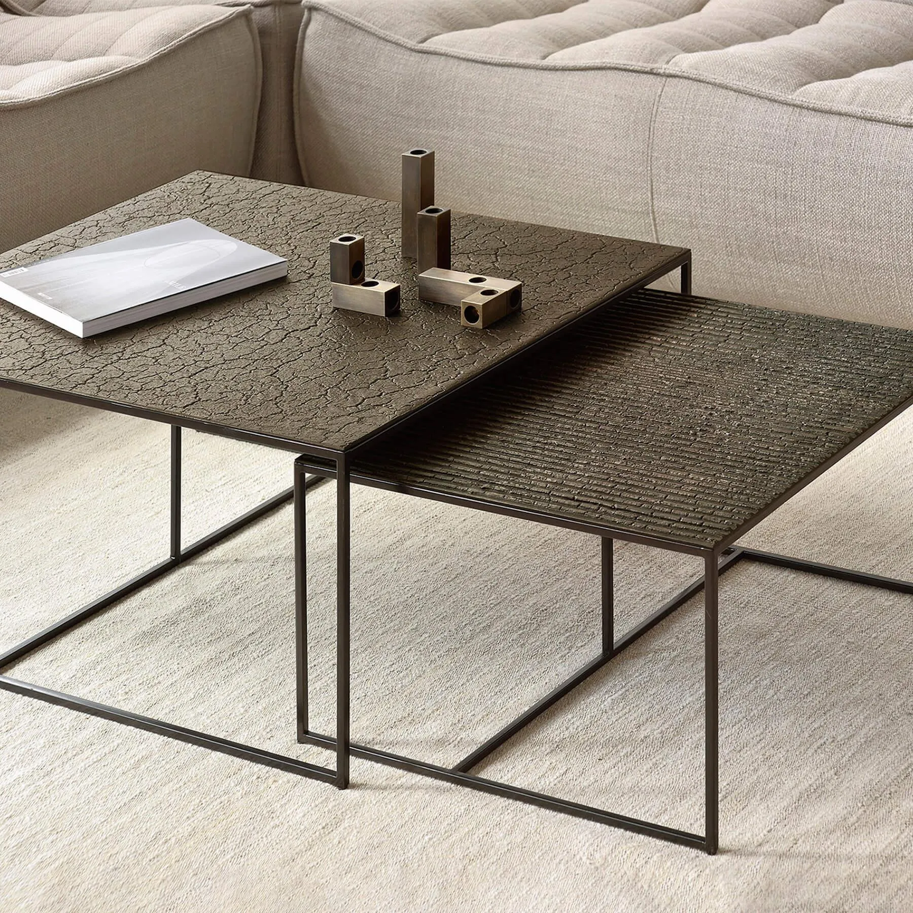 Ethnicraft Pentagon Nesting Coffee Table