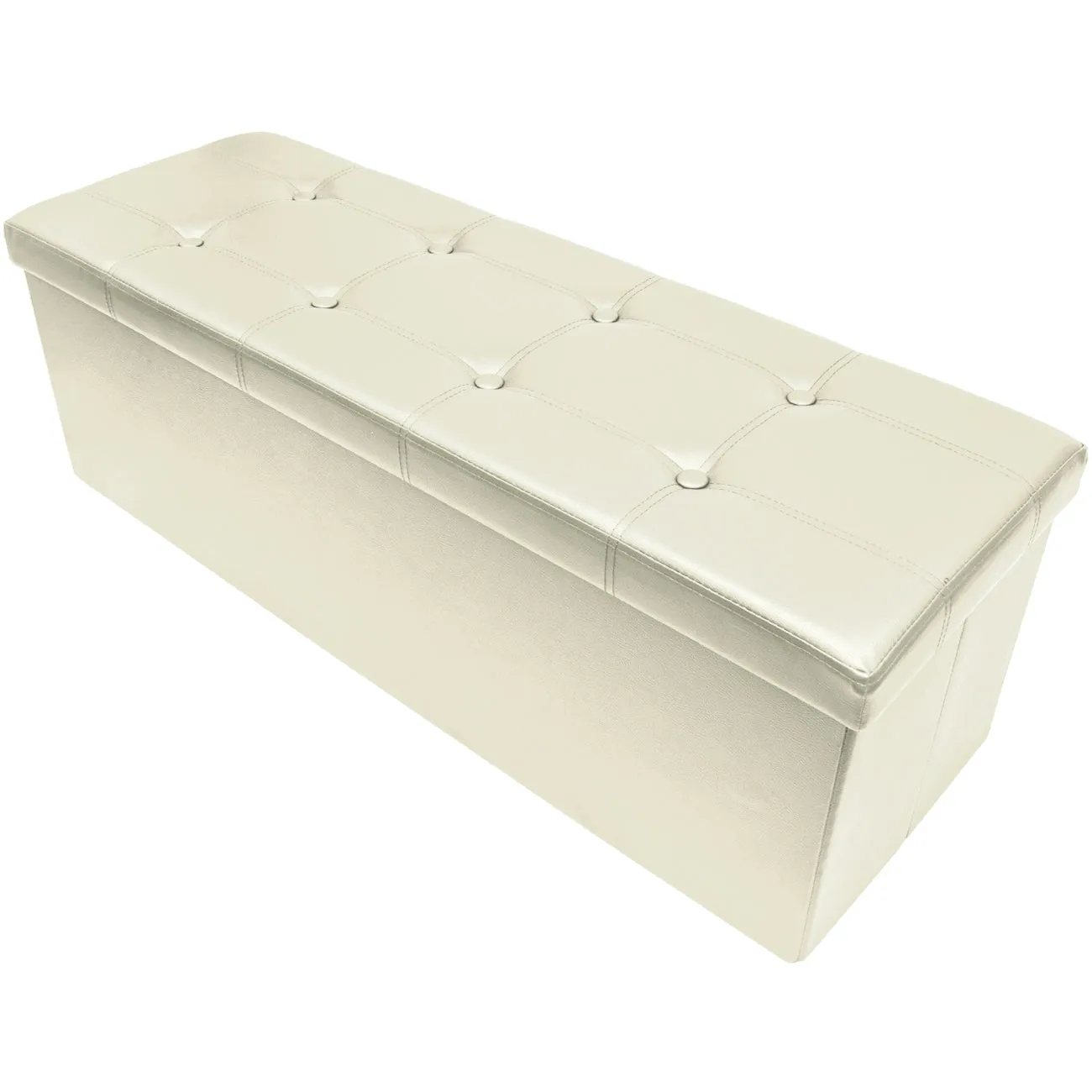 Faux Leather Storage Bench (Large)