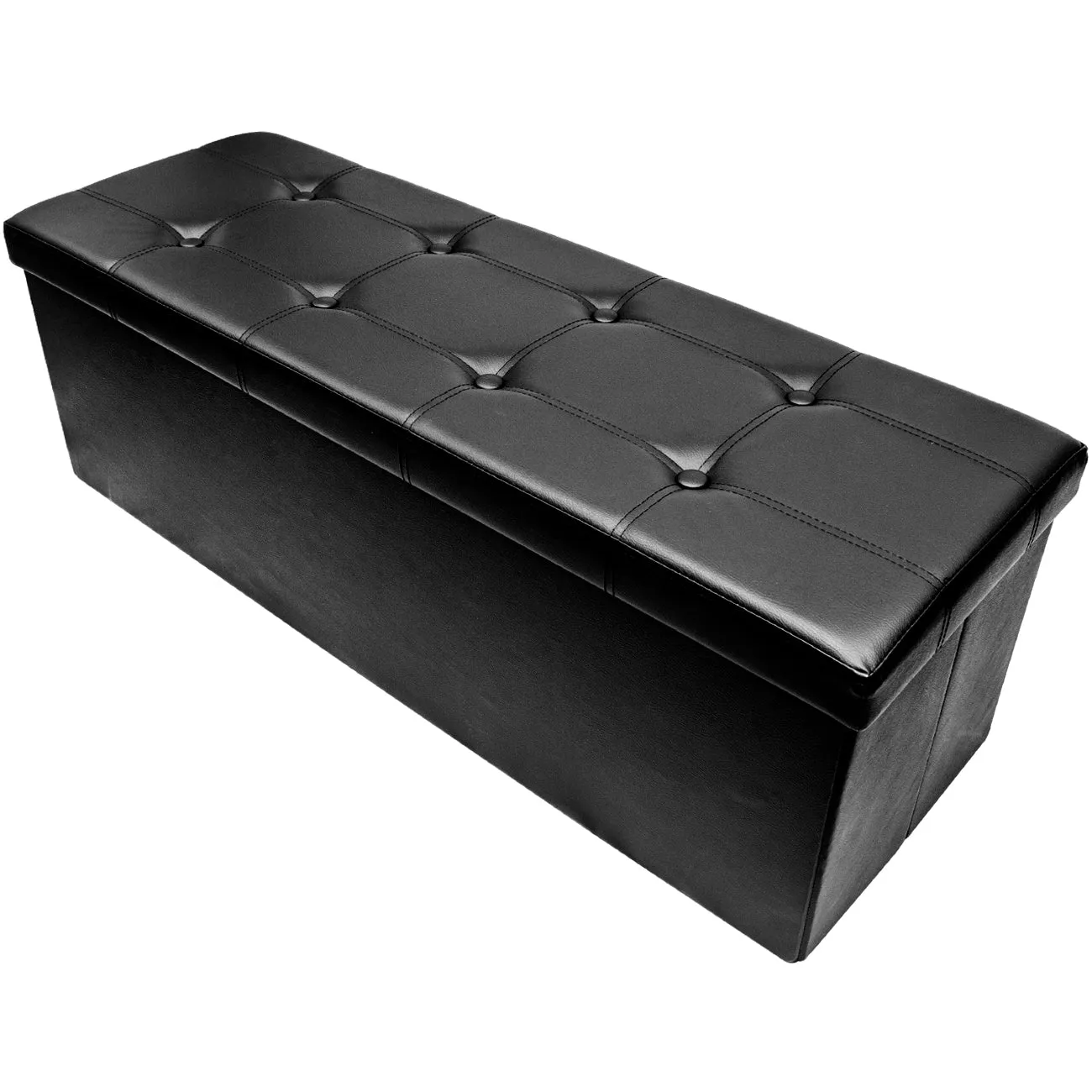 Faux Leather Storage Bench (Large)