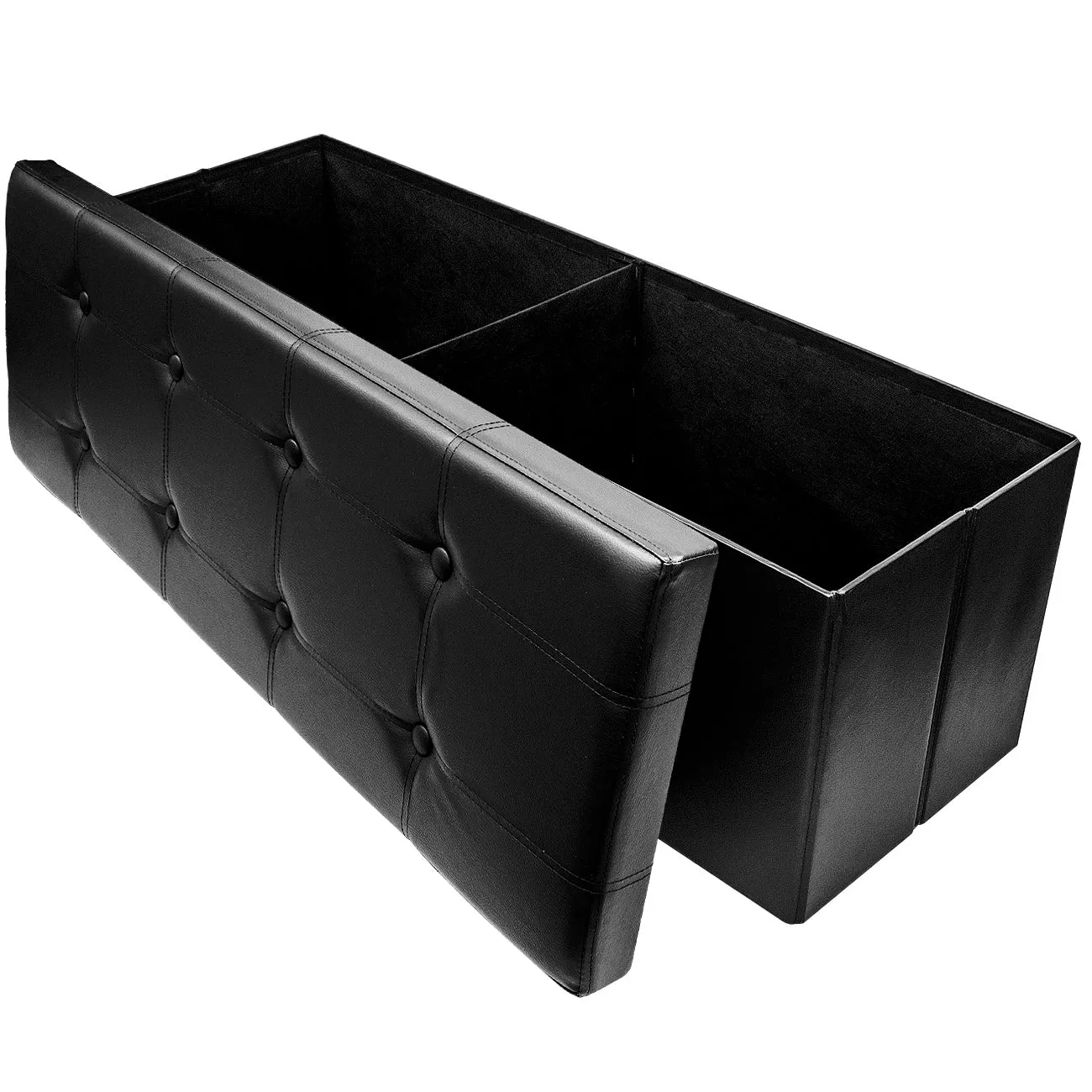 Faux Leather Storage Bench (Large)