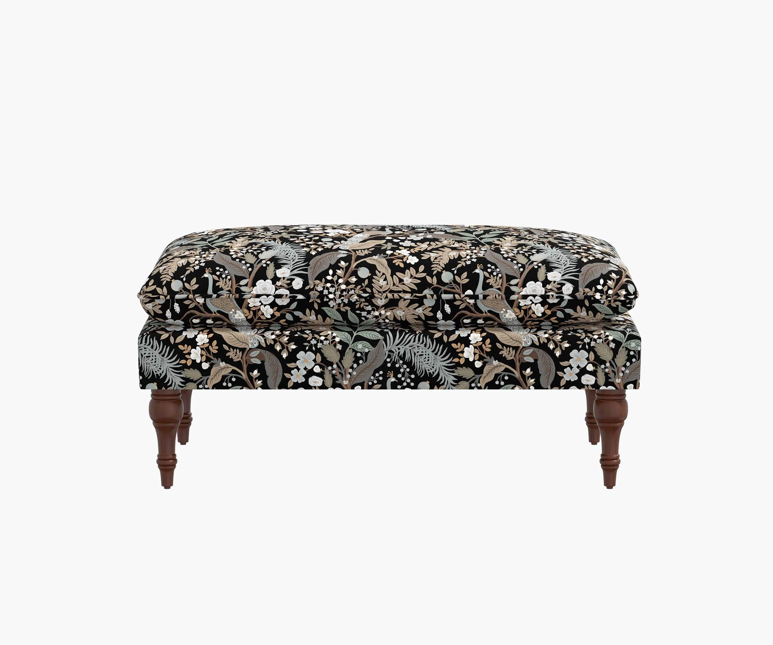 Flora Bench - Peacock Garden Black