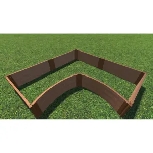 Frame It All | Tool-Free Grand Concourse Interior Curved Corner Raised Garden Bed 8' X 8' X 16.5" - Classic Sienna