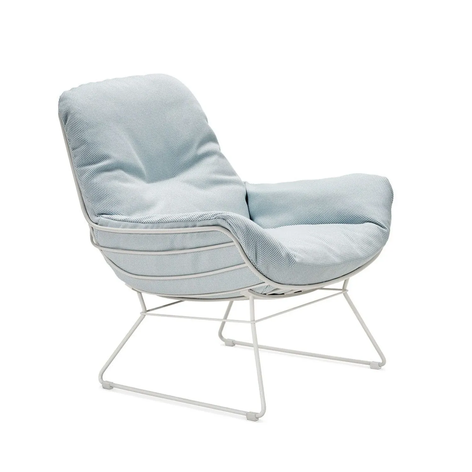 freifrau | leyasol outdoor lounge chair | lopi beldi   traffic white frame