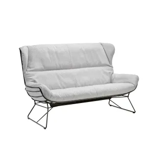 freifrau | leyasol outdoor wingback couch | lopi ash   black frame 160cm