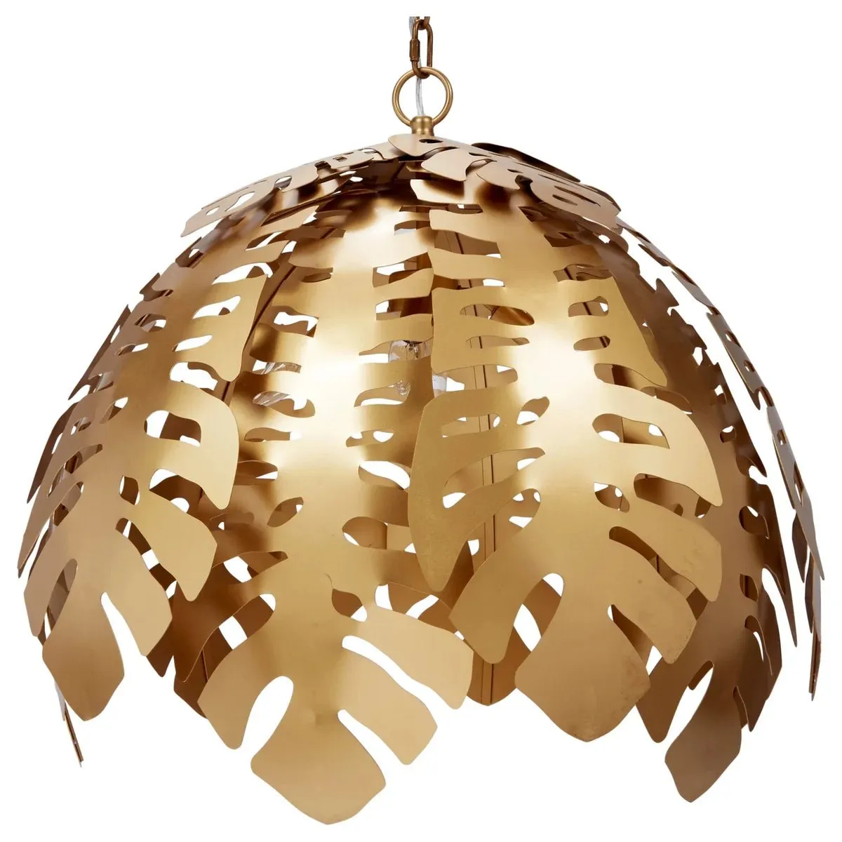 Gold Tropical Leaf Chandelier